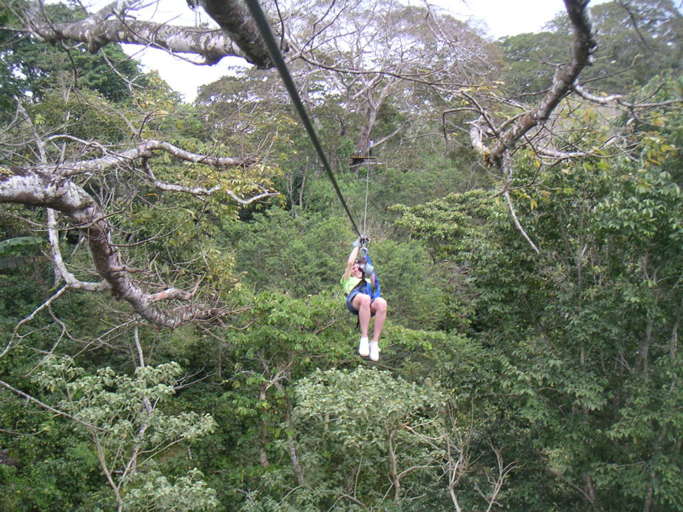 Try the thrilling canopy zip-line tour on Volcan Mombacho