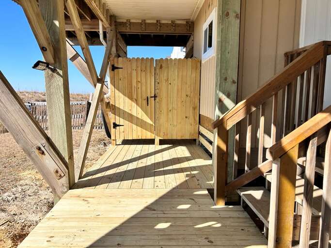 Brand New Entrance Walkway and Outdoor Shower