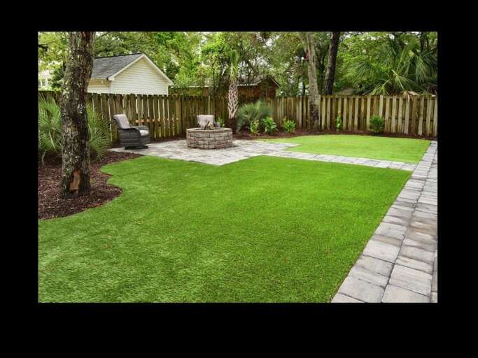 Fire Pit and Lawn