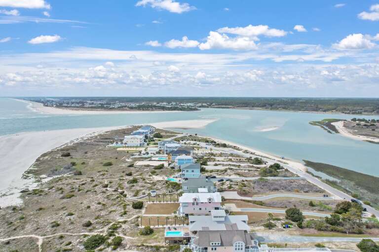 Aerial View of Island and House