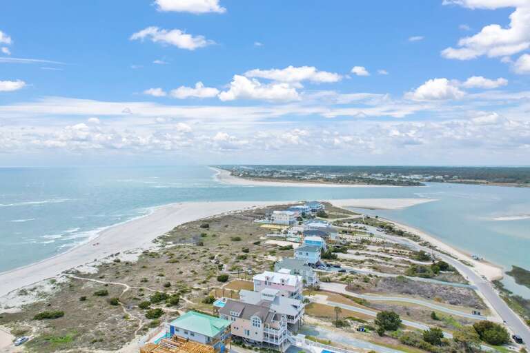 Aerial View of Island and House