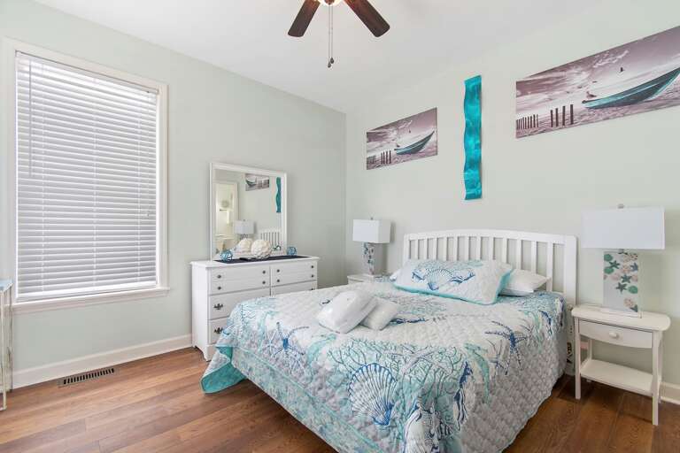 Teal Queen Bed