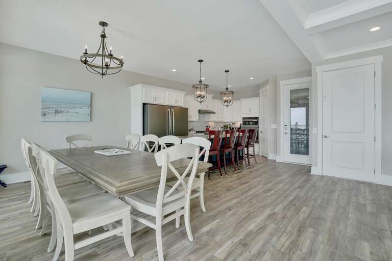 Dining Area with Table, Chairs and Bar Stools