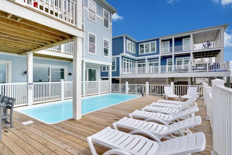 Pool deck with Lounge Chairs