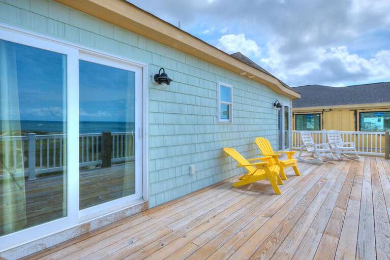 Ocean Facing Deck - Entrance from Bedrooms