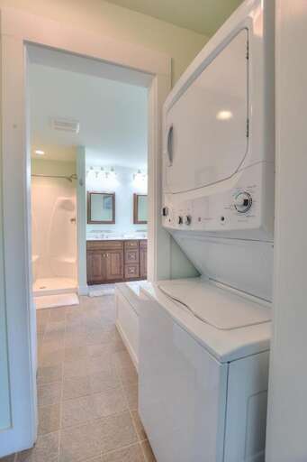 Ranger's Rendezvous 26 Laundry Area in Master Bathroom