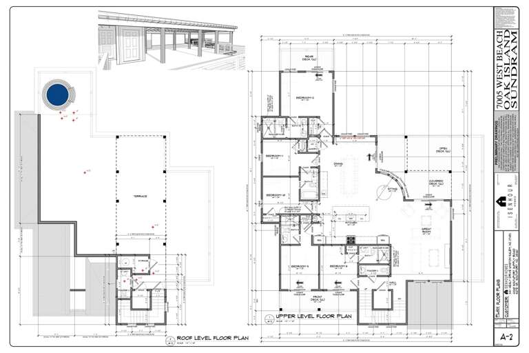 Land's End 106 Second Level & Rooftop Floor Plans