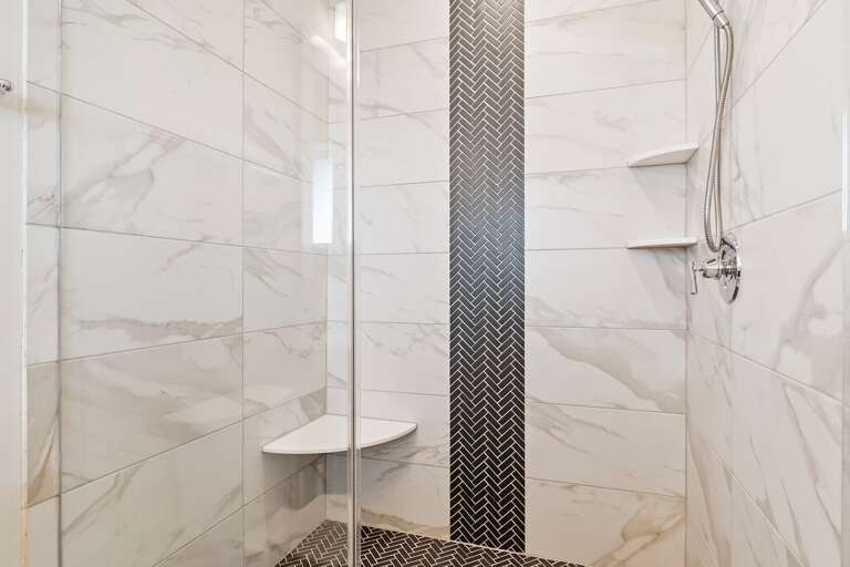 Full bathroom walk-in shower