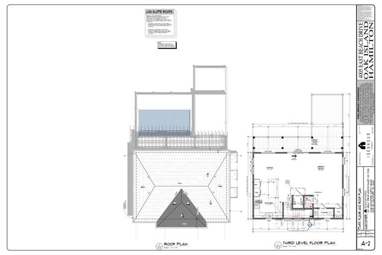 Roof & 3rd Level Floor Plan