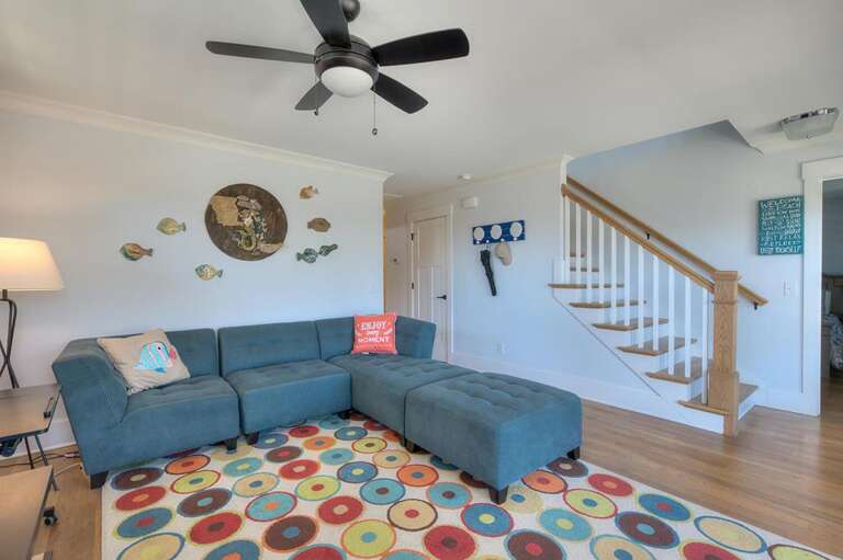 Blue Waves Den and Stairway to Second Level 