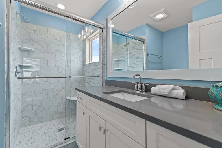 Full Bathroom with walk in shower