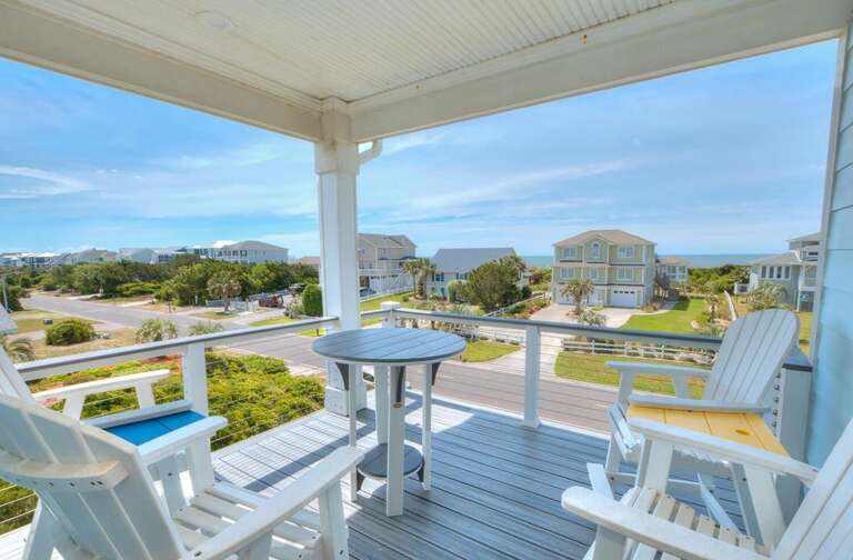 2nd Level Street Side Deck with High Top Chairs 
GW 5.22.24
