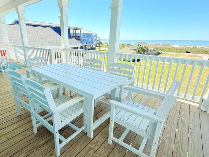 Upper porch table view