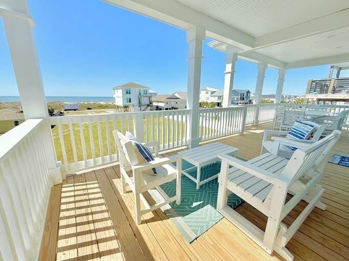 Upper porch glider view
