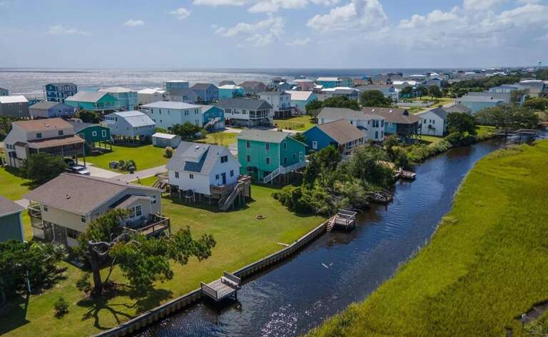 Pelican back drone shot