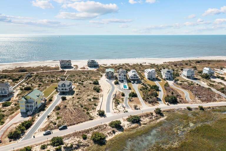 Aerial Photo Of Oceanfront Home