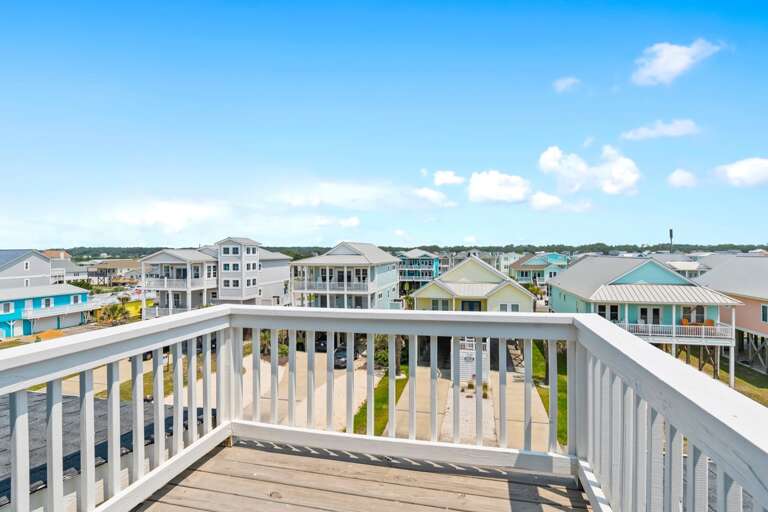 3rd floor master front balcony & area views