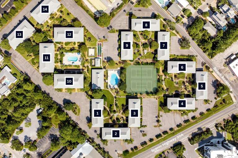 Beachwood Villas Aerial View