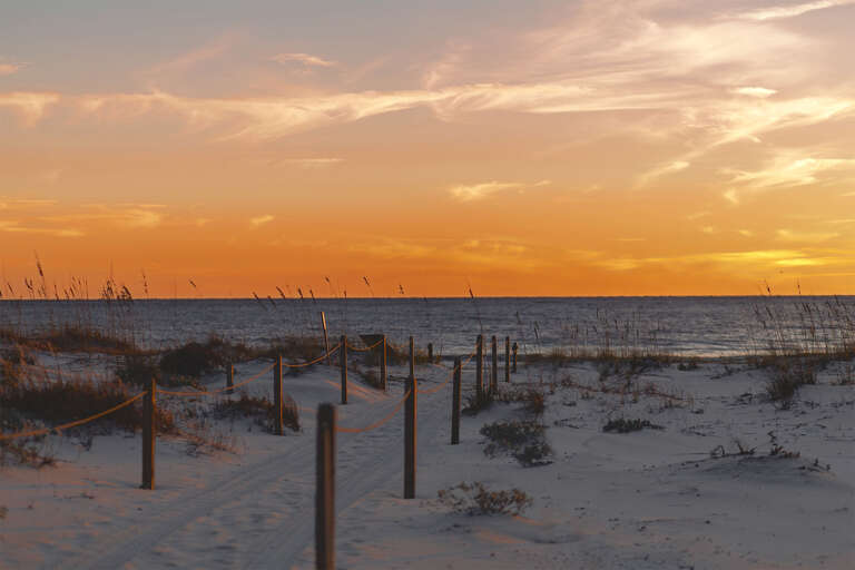 Pine-St-Beach-Access-Sunset