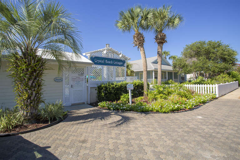 21-Crystal-Beach-Cottages-Community-Pool-Entrance