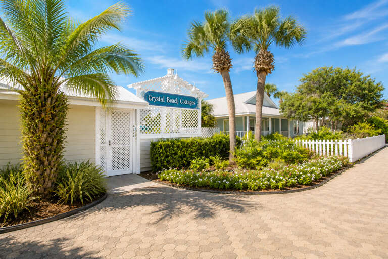 Crystal Beach Cottages Pool Entrance