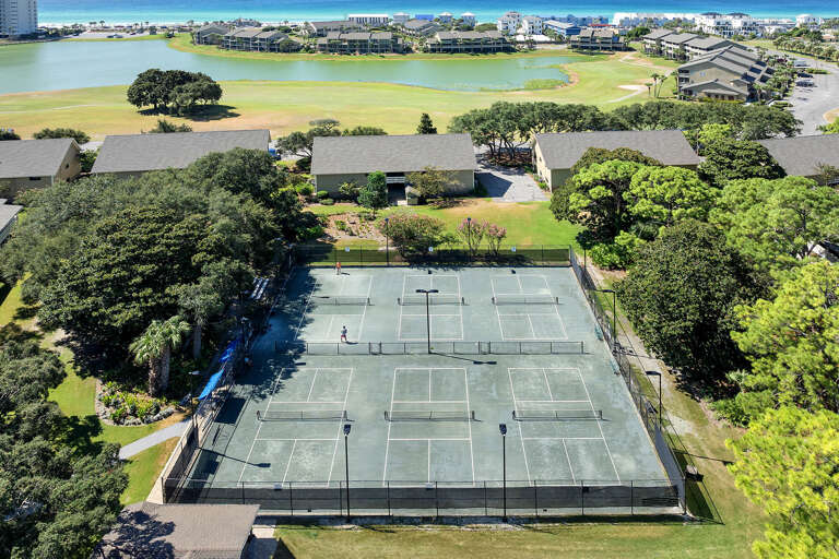 Seascape Resort Tennis Courts Drone