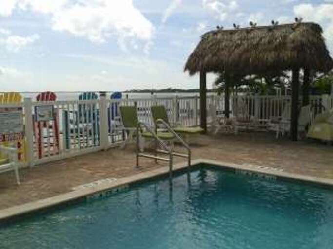 Pool with Tiki Pool with Tiki