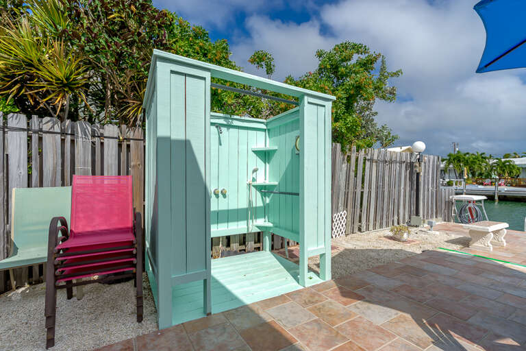 Outdoor Shower on Dock
