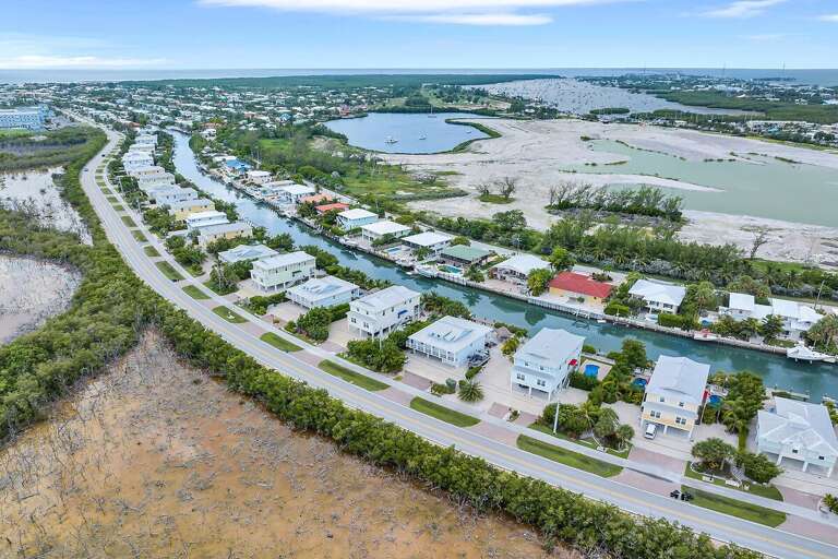 Aerial View Of A Coastal Residential Area