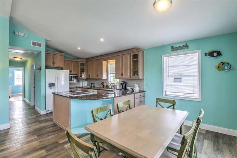 dining area and kitchen