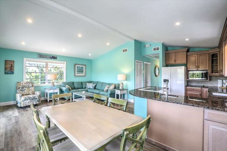 dining room and kitchen different view