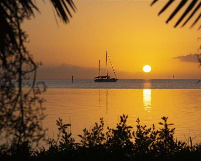 sailboat at sunset
