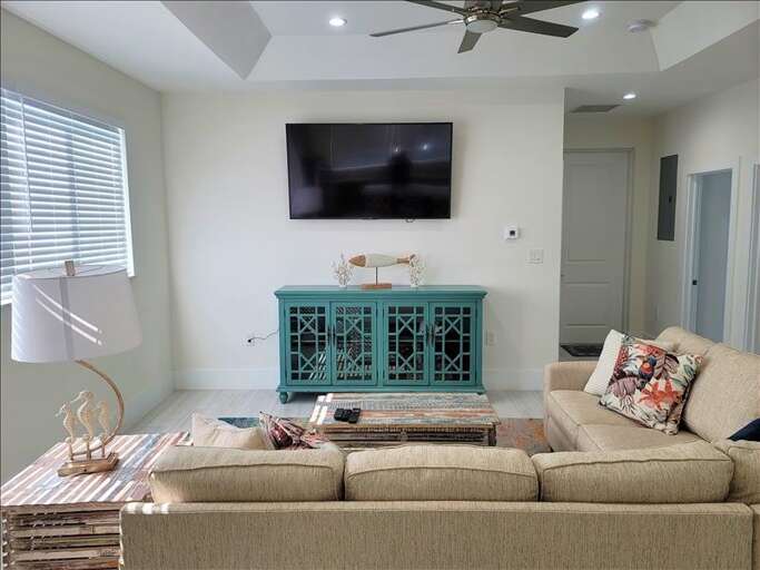 Living area and TV Living area and TV