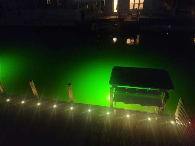 Underwater light close Underwater light close