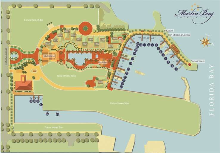 Illustrated Resort Map Of Marina Bay Illustrated Resort Map Of Marina Bay