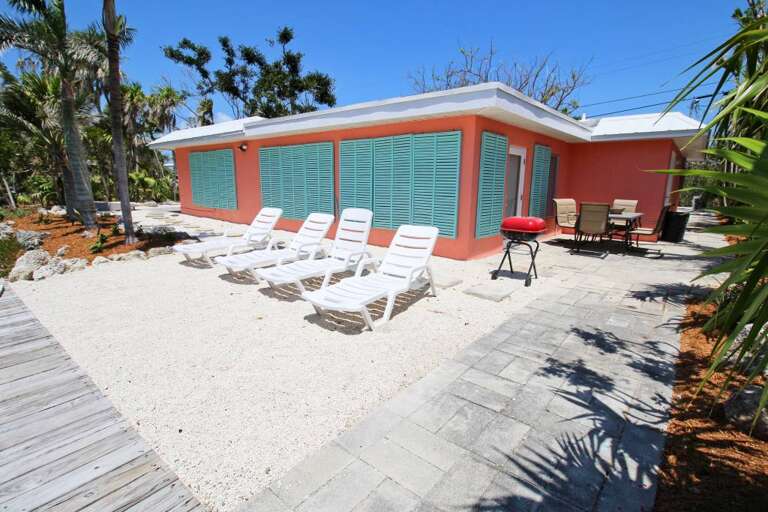 Backyard overlooking canal