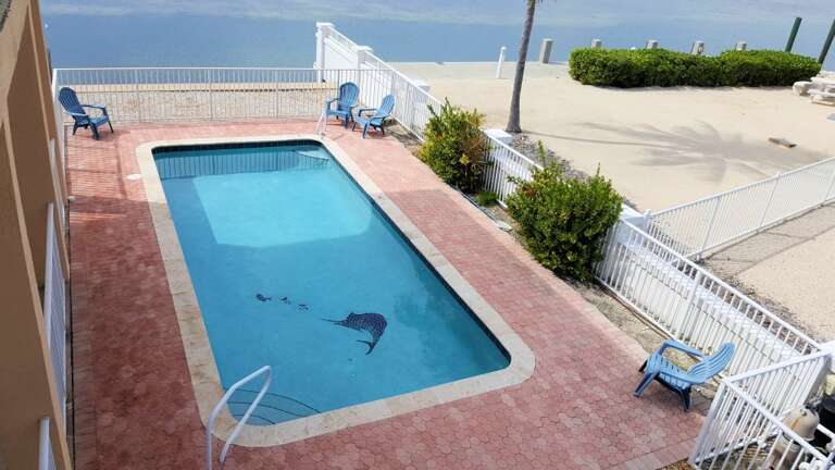 Pool view from upstairs