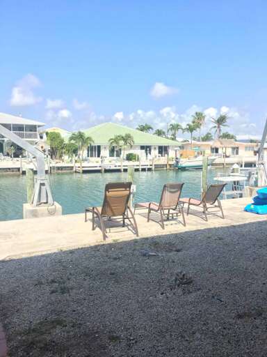 Backyard overlooking the canal