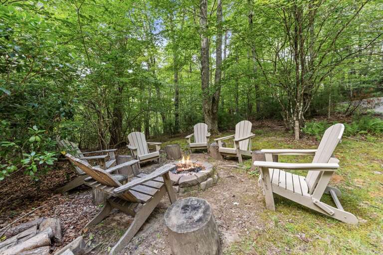 Firepit perfect for sitting around and roasting marshmallows for make S'mores...