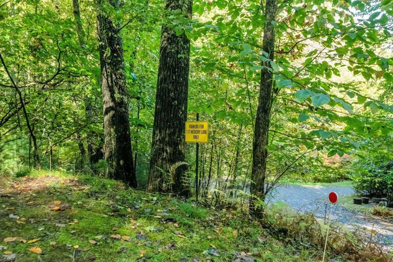 One flat parking spot at the top of the driveway...