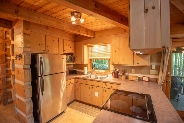 Well-stocked kitchen...