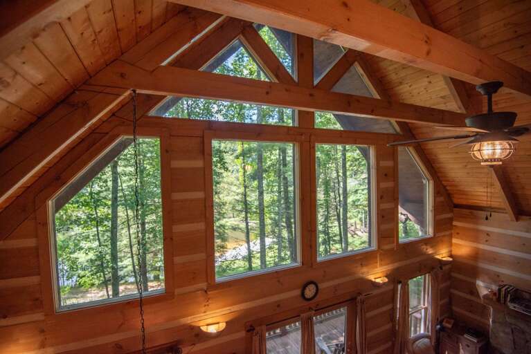 A Wall of windows to bring nature in...