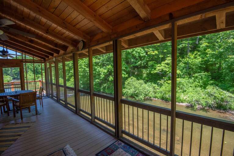 So close to the river you can practically touch it...