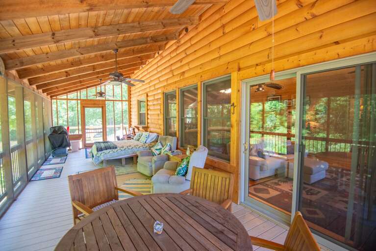 HUGE covered patio, fully screened in...