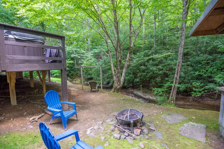 Fire Pit by the creek (BYO firewood) - make some S'Mores...