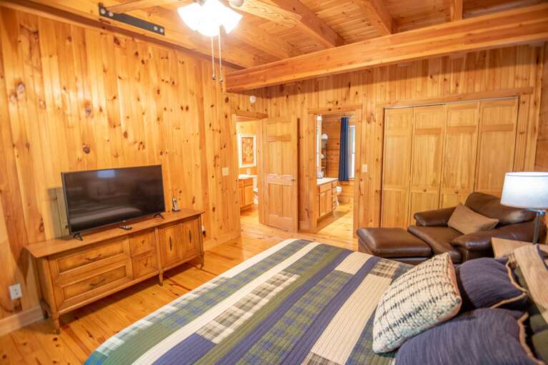 Bedroom TV with dresser so you can feel at home...