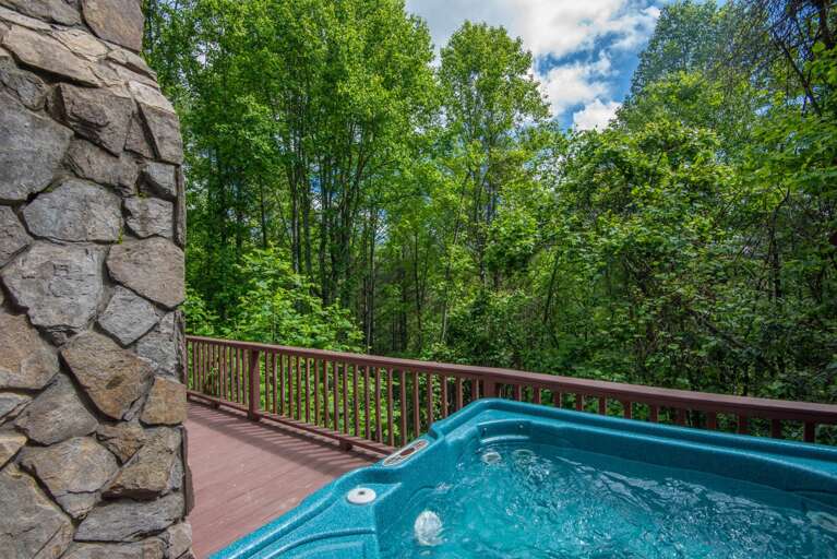 Hot tub in a private location...