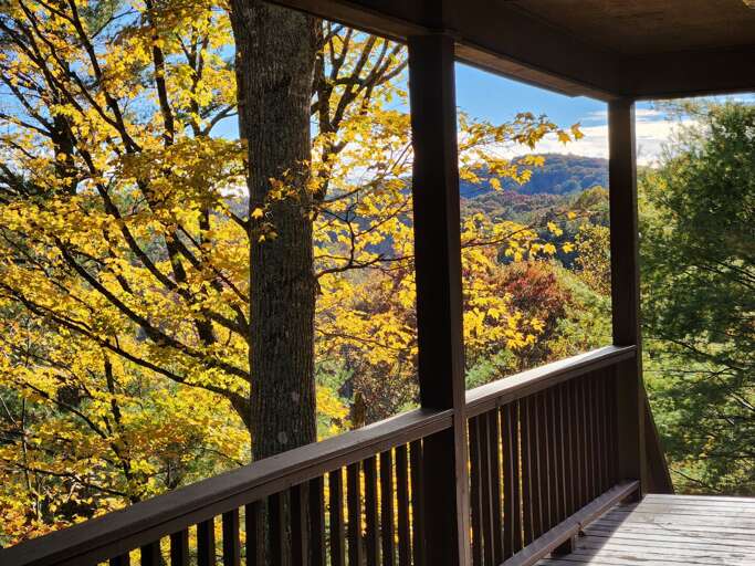 Wait until you see the cabin in Fall...