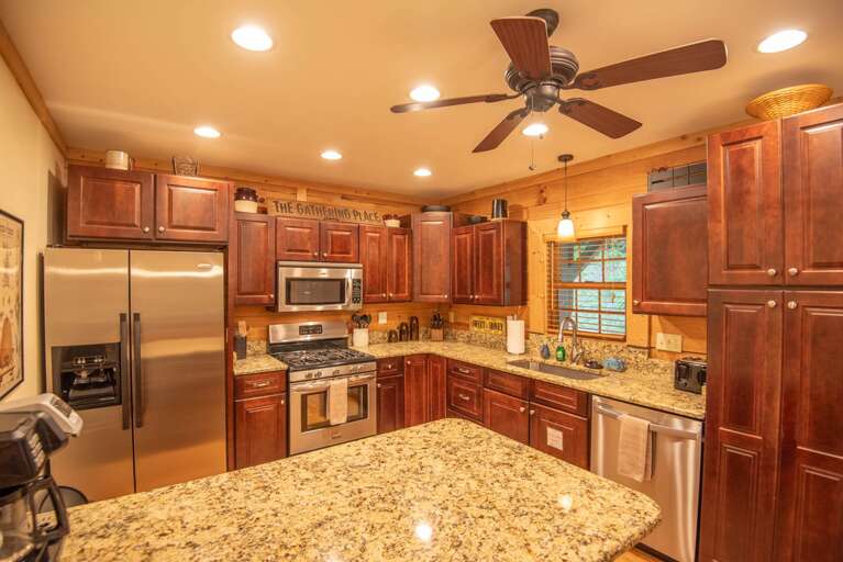 Fully-stocked from coffee maker to a toaster...