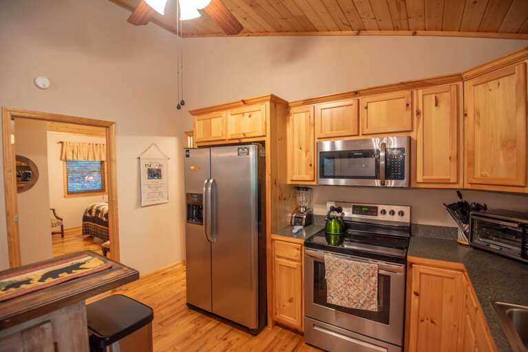 Stainless appliances and island...